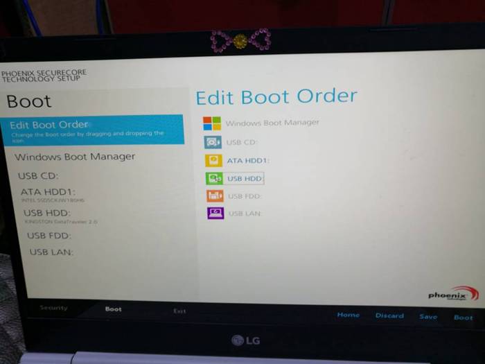 Edit boot order