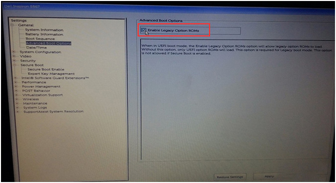 Enable legacy option roms