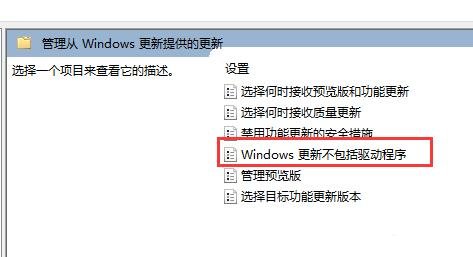 双击打开Windows更新不包括驱动程序