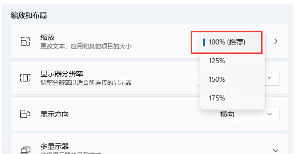 设置缩放比例