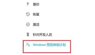 点击Windows预览体验计划